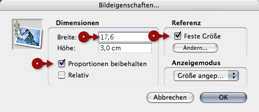 Bildeigenschaften